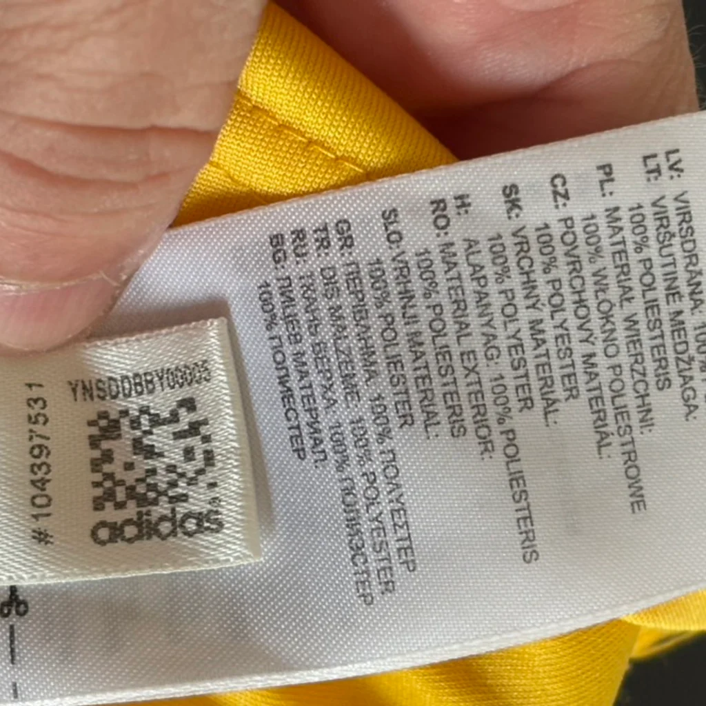 🟡 Geel Adidas voetbaltrui – fODIL nr. 7 – Maat L – photo 5